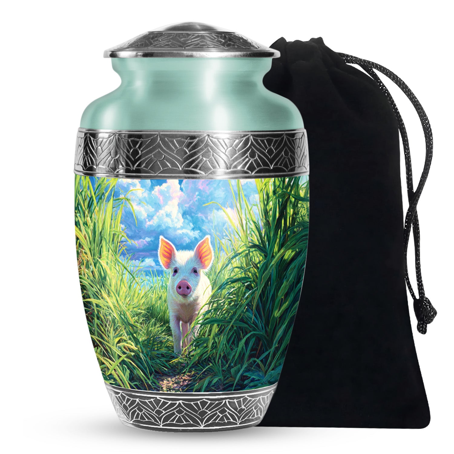 Cute Piglet Memorial Urn - Nature Cremation Urns For Adult Ashes