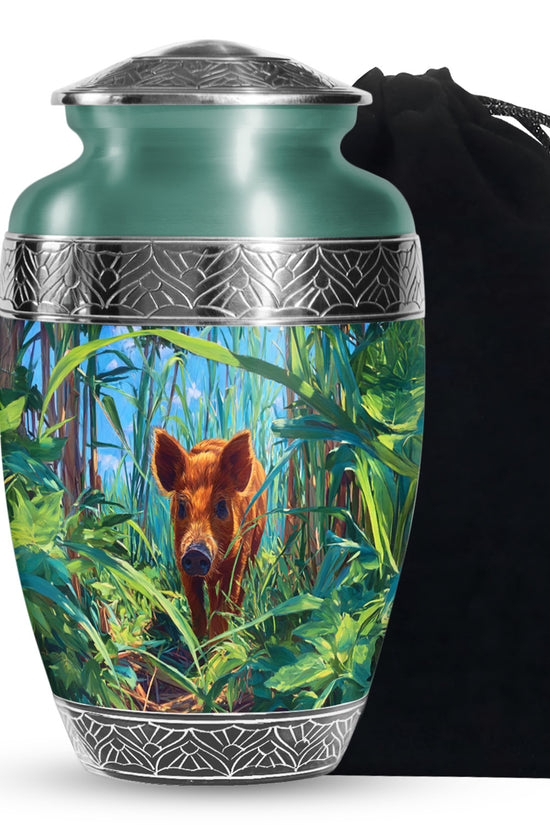Pig Jungle Memorial Urn - Artistic Cremation Urns For Loved Ones