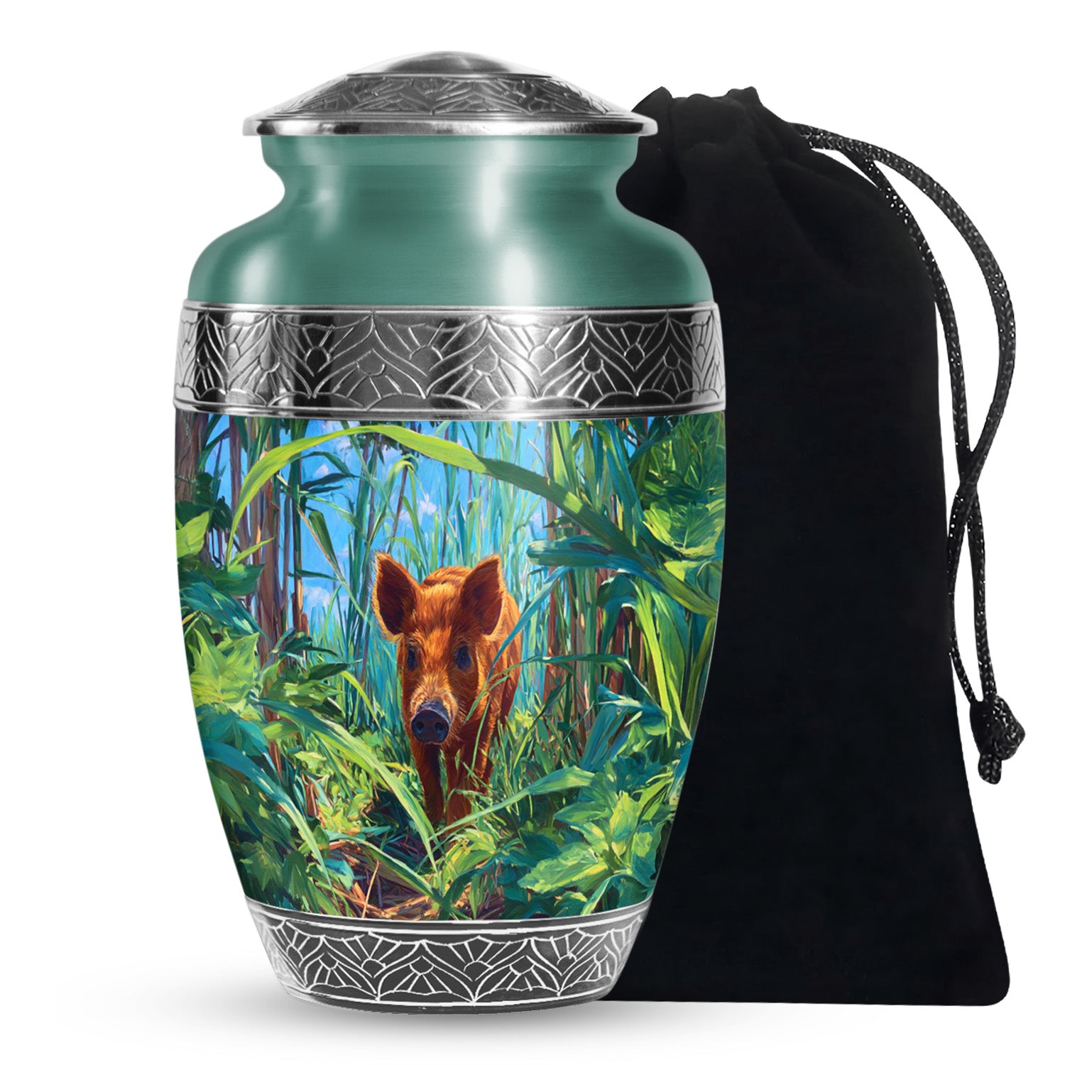 Pig Jungle Memorial Urn - Artistic Cremation Urns For Loved Ones