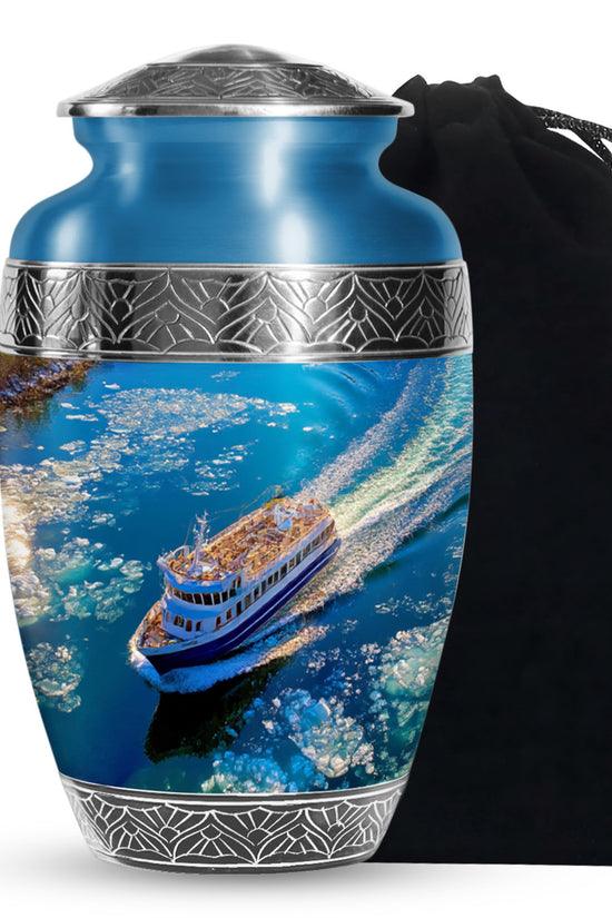 Cruise Ship Cremation Urn - Ocean Memorial Urn For Ashes