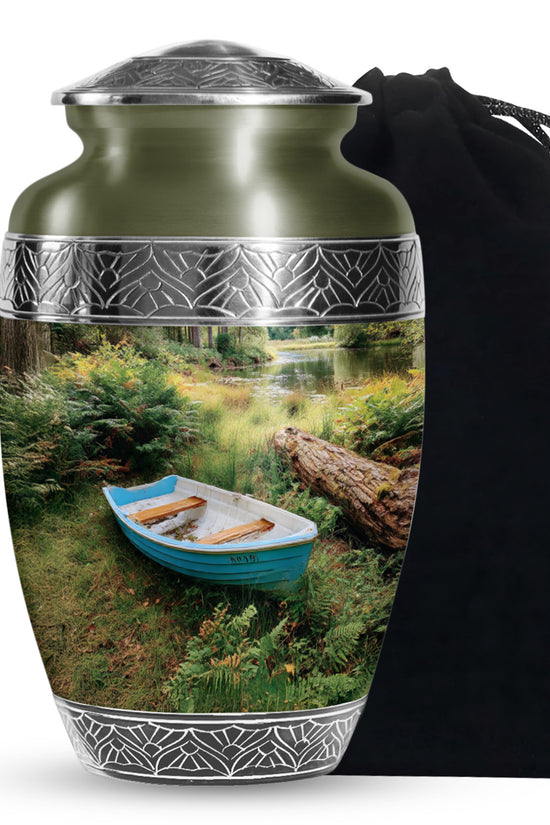 Boat Cremation Urn - Nature Memorial Urn For Human Ashes