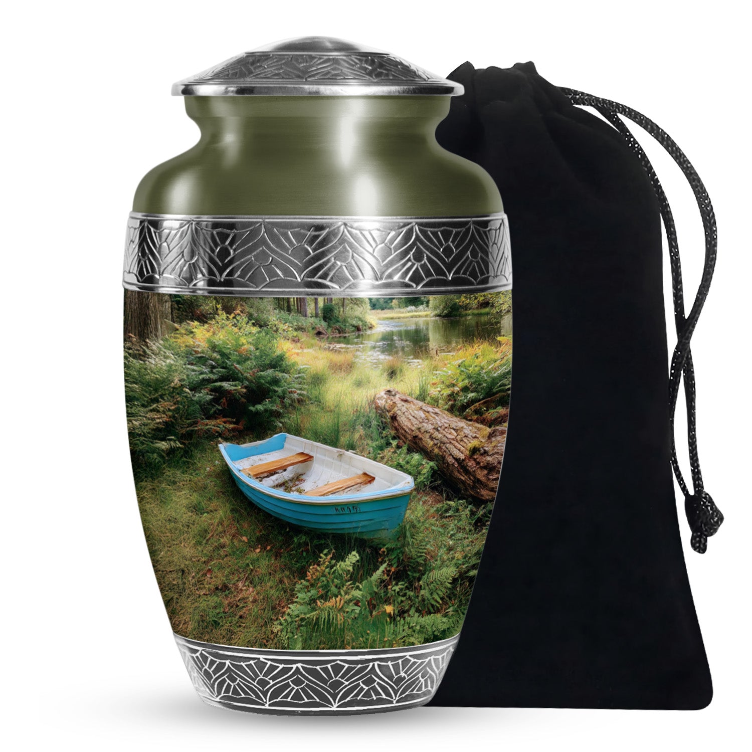 Boat Cremation Urn - Nature Memorial Urn For Human Ashes