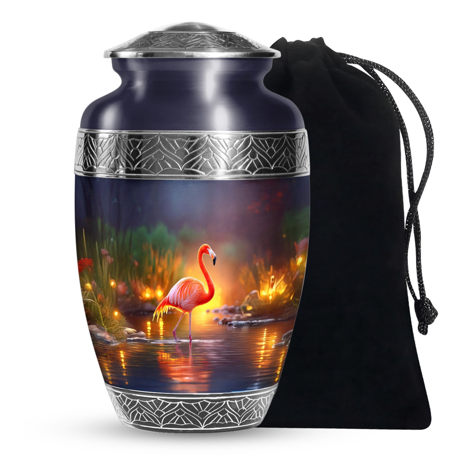 Pink Flamingo Cremation Urn - Handcrafted Memorial Urns for Ashes