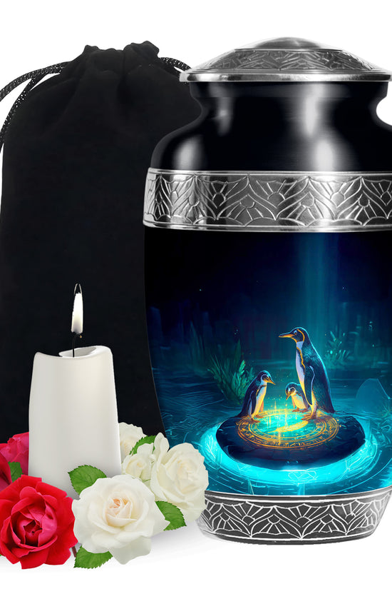 Mystical Penguin Urn - Unique Funeral Urn For Human Ashes