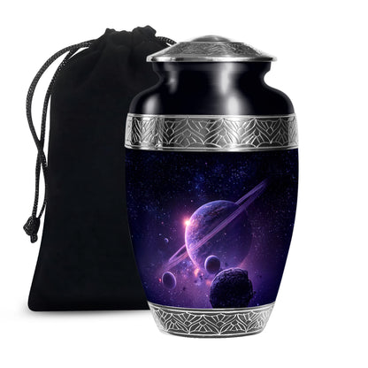 Space Planet Memorial Urn - Galaxy Funeral Urn For Burial