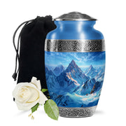 Snow Mountain Memorial Urn - Beautiful Landscape Cremation Urn For Loved One