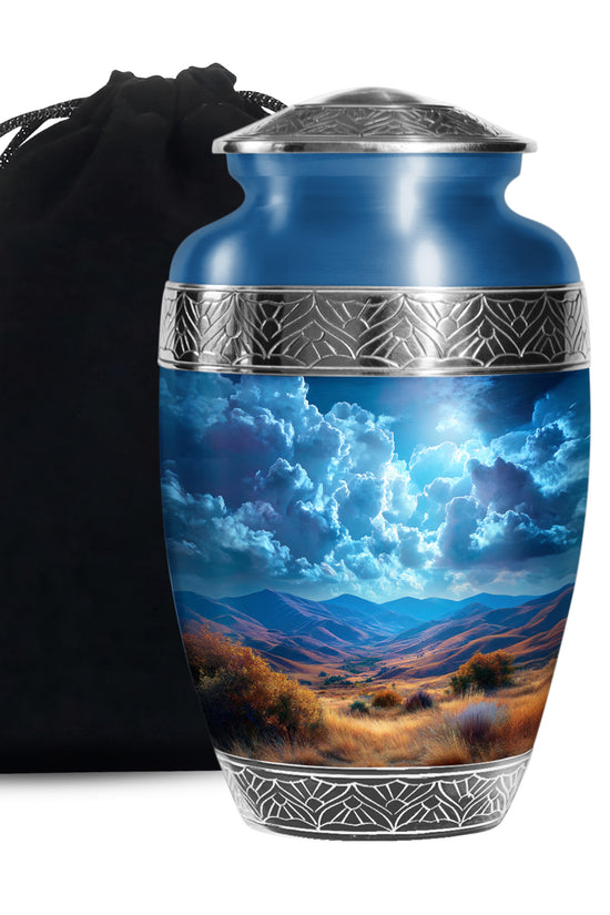 Scenic Mountain Memorial Urn - Nature Cremation Urn For Human Ashes