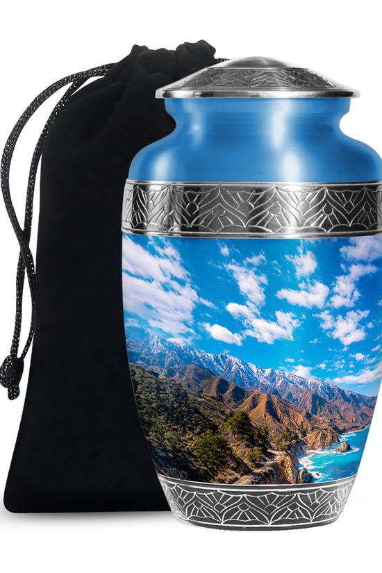 Scenic Mountain Funeral Urn - Memorial Urn For Male & Female