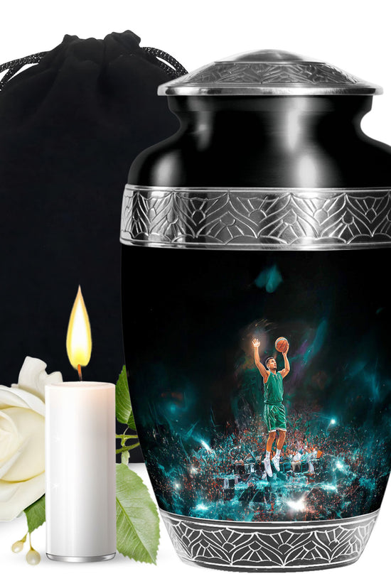 Athlete Tribute Cremation Urn - Basketball Funeral Urn For Men & Women