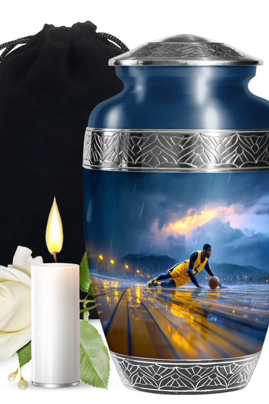 Sports Theme Cremation Urn - Basketball Tribute Urn For Loved Ones