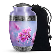 Beautiful Pink Flower Theme Memorial Urn - Beautiful Theme Memorial Urn For Mom