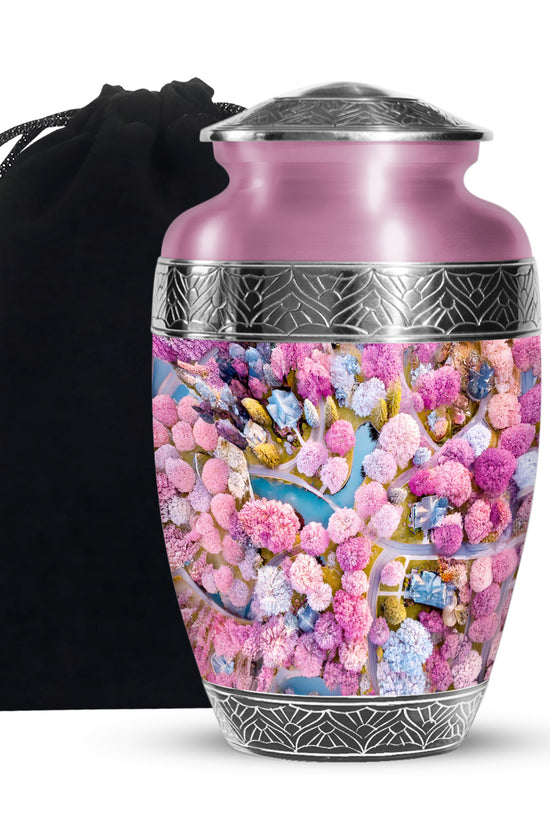 Scenic Blossom Landscape Cremation Urn - Cremation Urn For Ashes