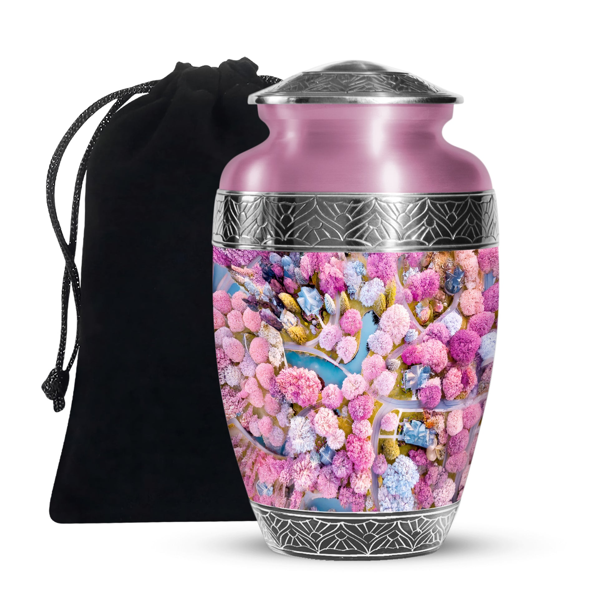 Scenic Blossom Landscape Cremation Urn - Cremation Urn For Ashes