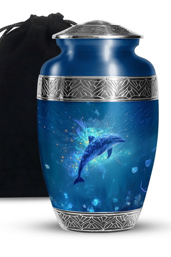 Dolphin Ocean Funeral Urn - Unique Memorial Urn For Adult Ashes