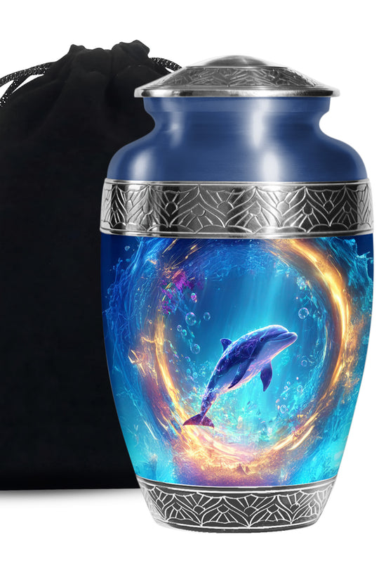Dolphin Funeral Urn - Luxury Cremation Urn For Male & Female