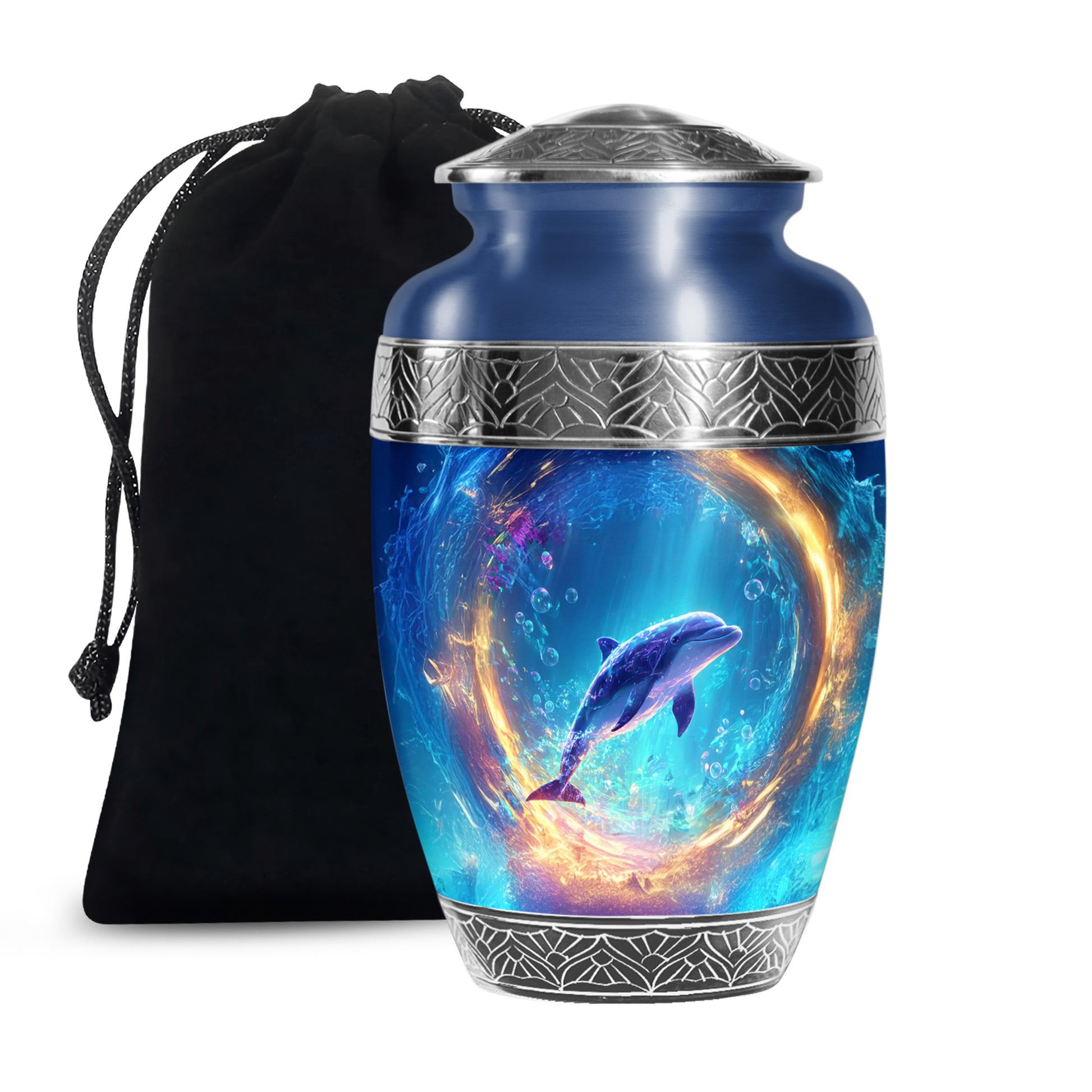 Dolphin Funeral Urn - Luxury Cremation Urn For Male & Female