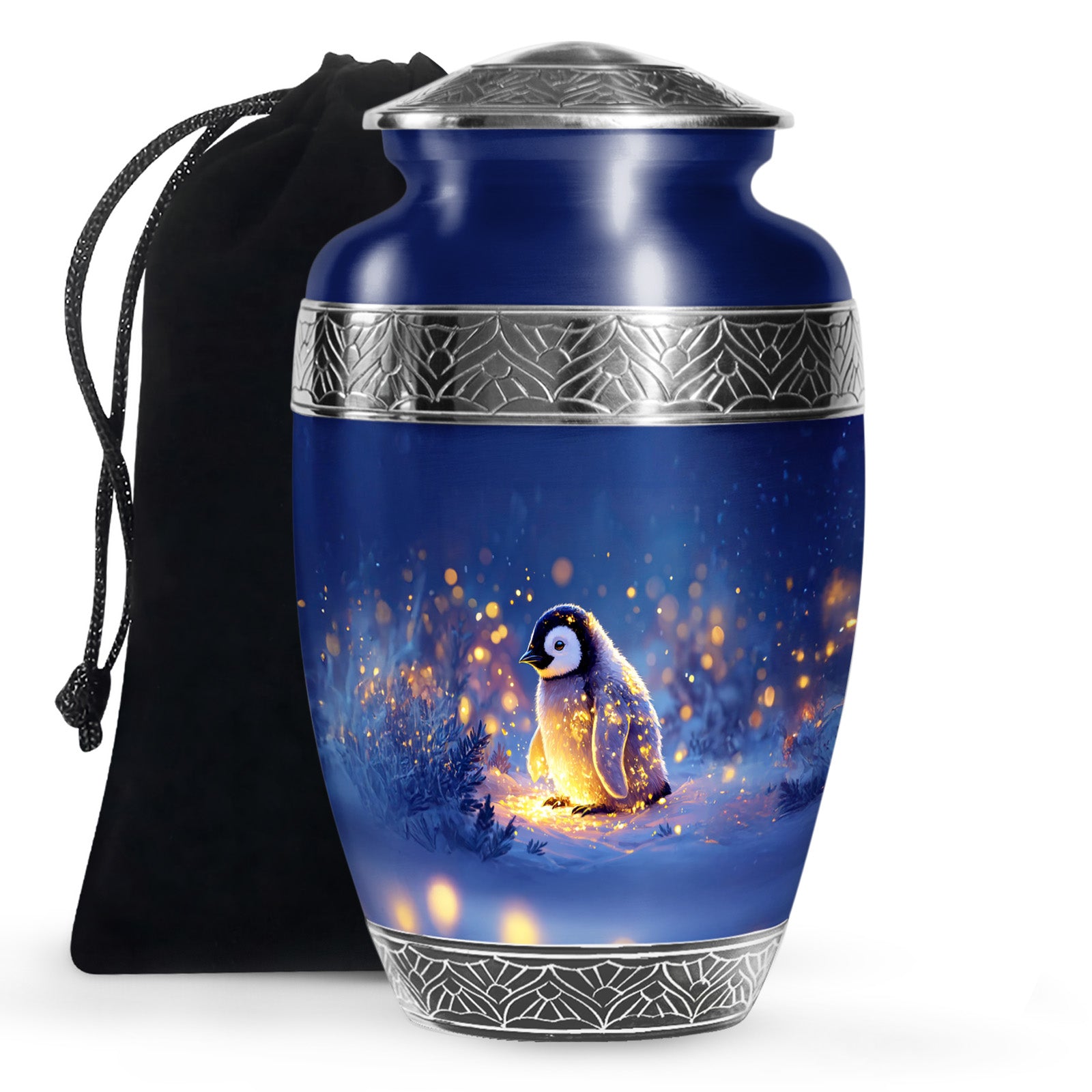 Penguin Cremation Urn - Beautiful Snow Funeral Urns For Human Ashes