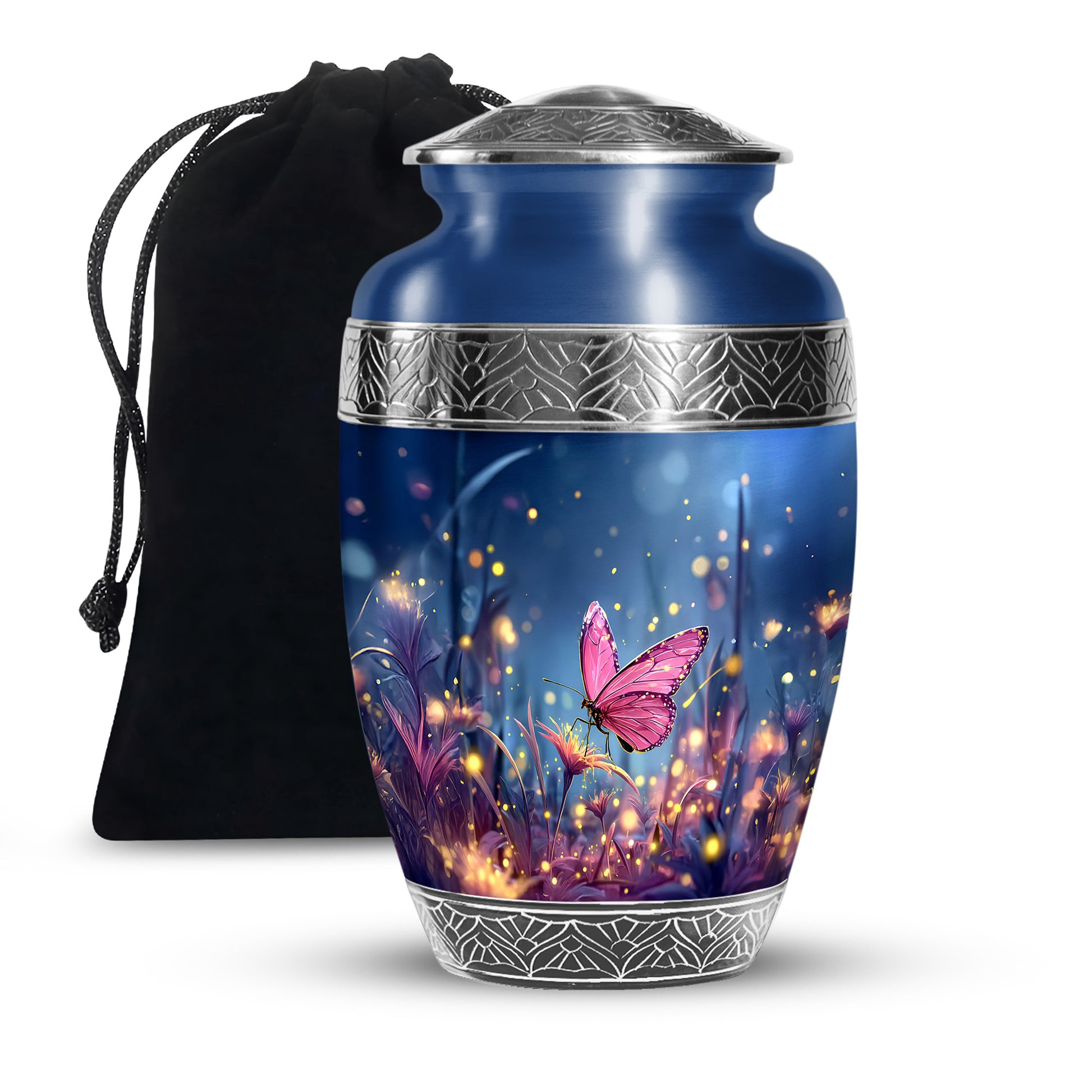 Butterfly Twilight Theme Cremation Urn - Premium Memorial Urn For Loved Ones