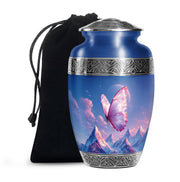 Butterfly Cremation Urn - Beautiful Mountain Funeral Urn For Ashes