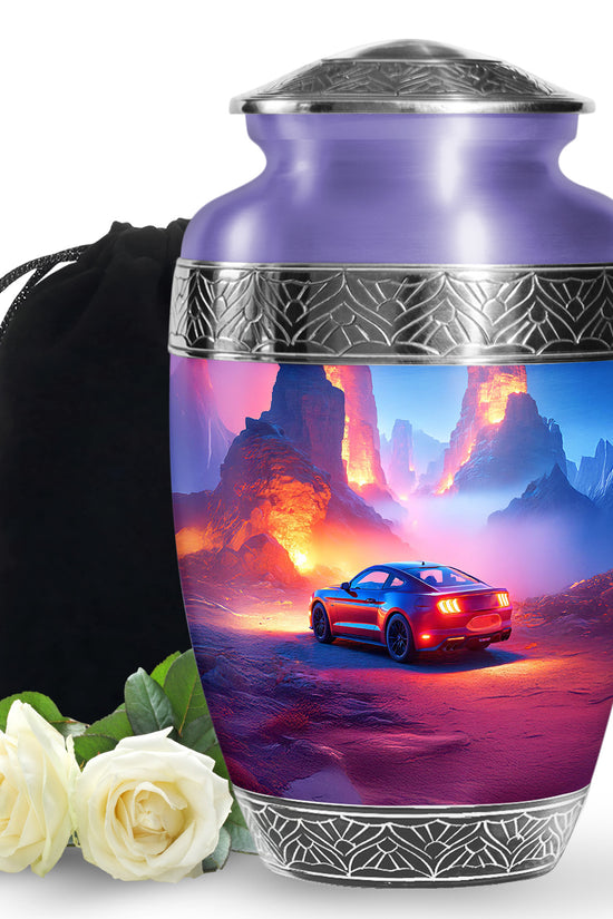 Sports Car Funeral Urn For Men - Pink Cremation Urn For Ashes Burial