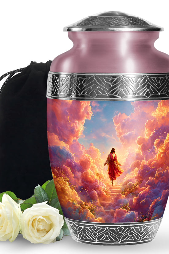 Divine Jesus Funeral Urn - Religious Cremation Urn For Human Ashes
