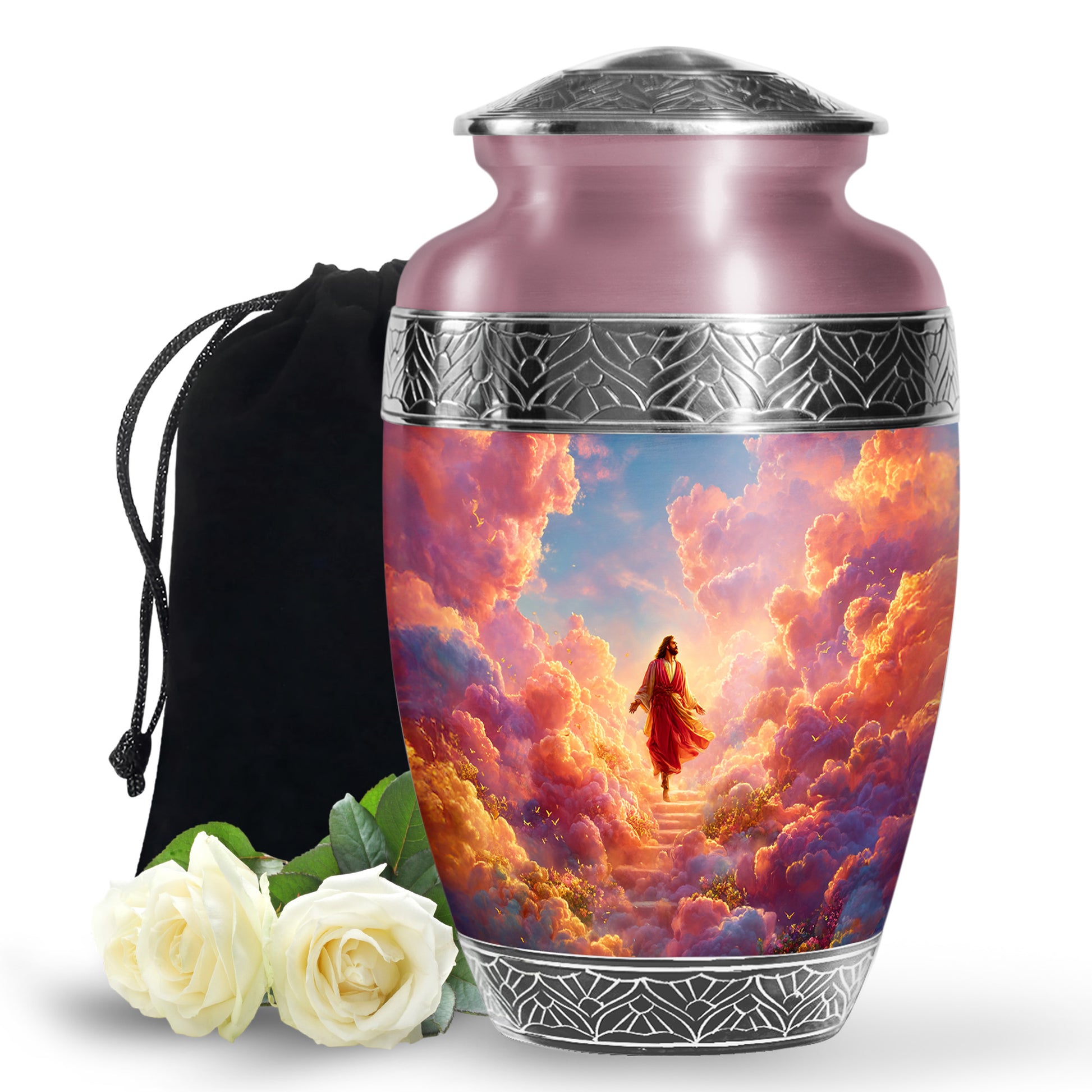 Divine Jesus Funeral Urn - Religious Cremation Urn For Human Ashes