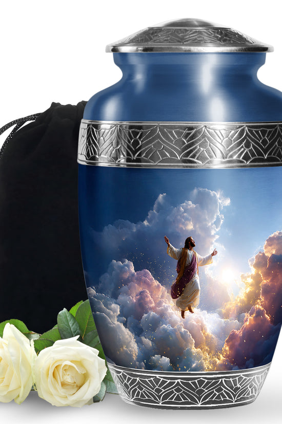 Spiritual Jesus Ashes Urn - Christian Cremation Urn For Loved Ones