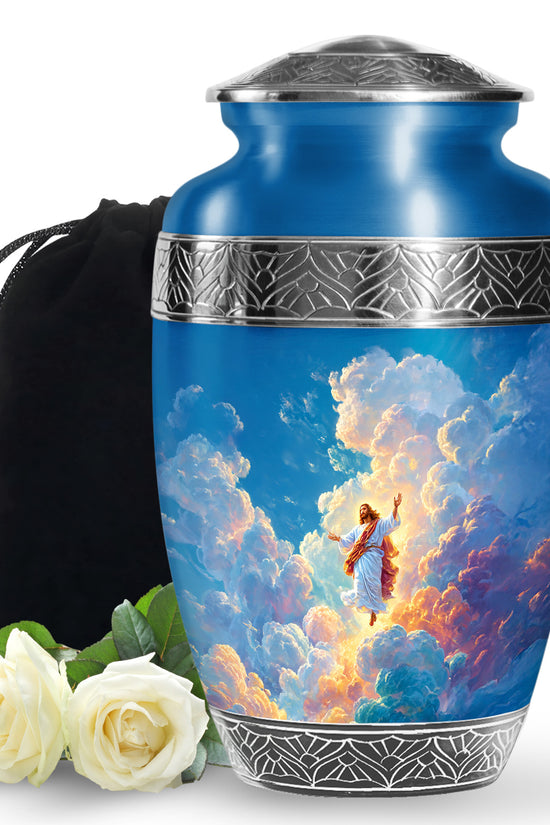Jesus Peaceful Cremation Urn - Christian Urn For Adult Ashes