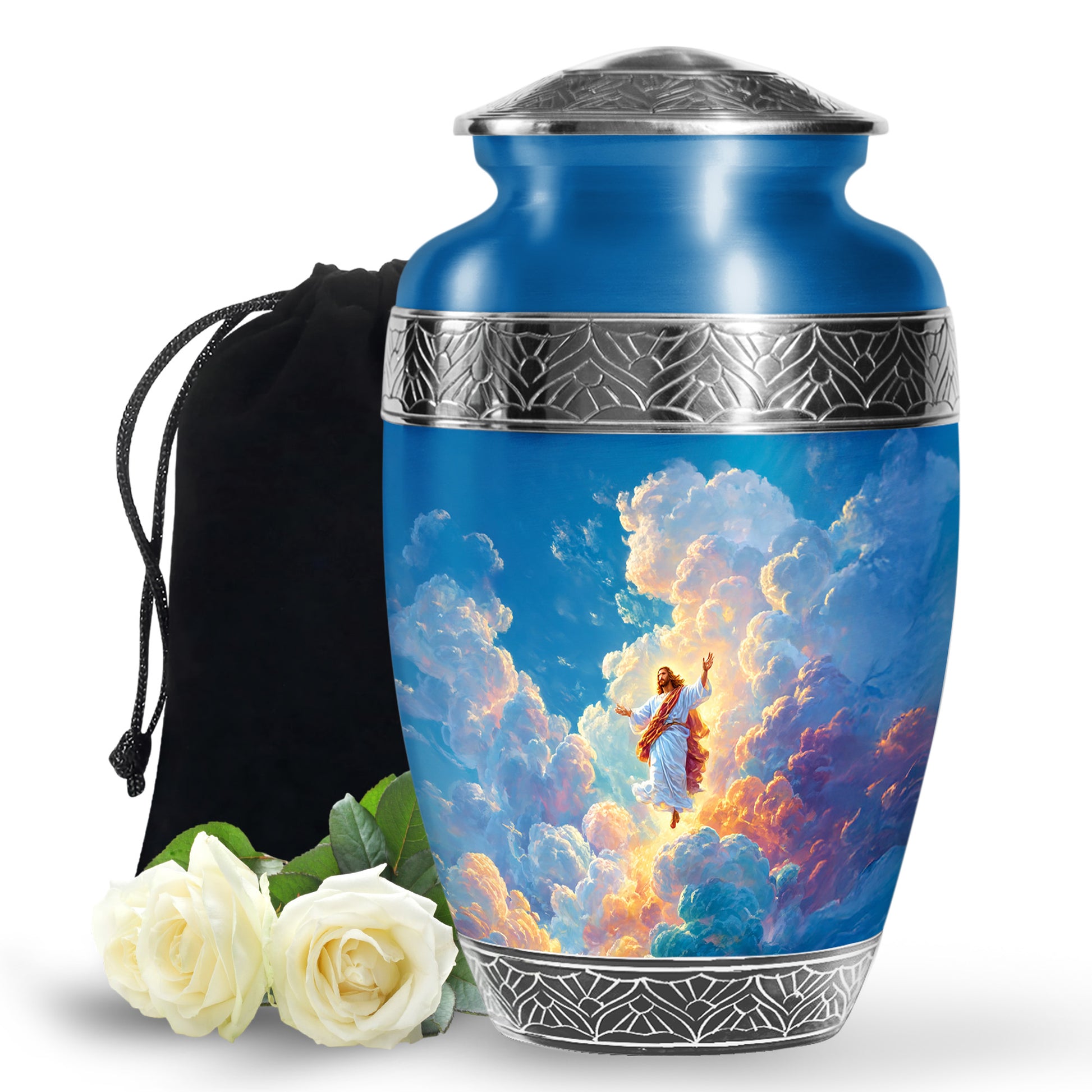 Jesus Peaceful Cremation Urn - Christian Urn For Adult Ashes