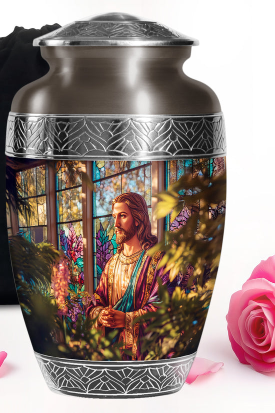 Jesus Portrait Cremation Urn - Funeral Urn For Men & Women