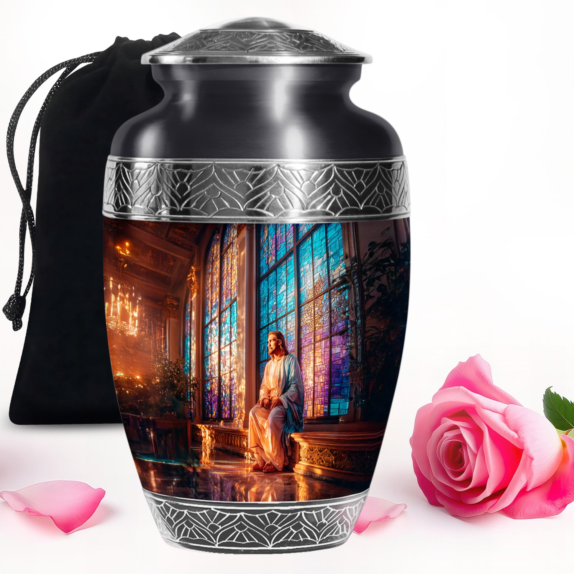 Religious Church Memorial Urn - Spiritual Cremation Urn For Human Ashes