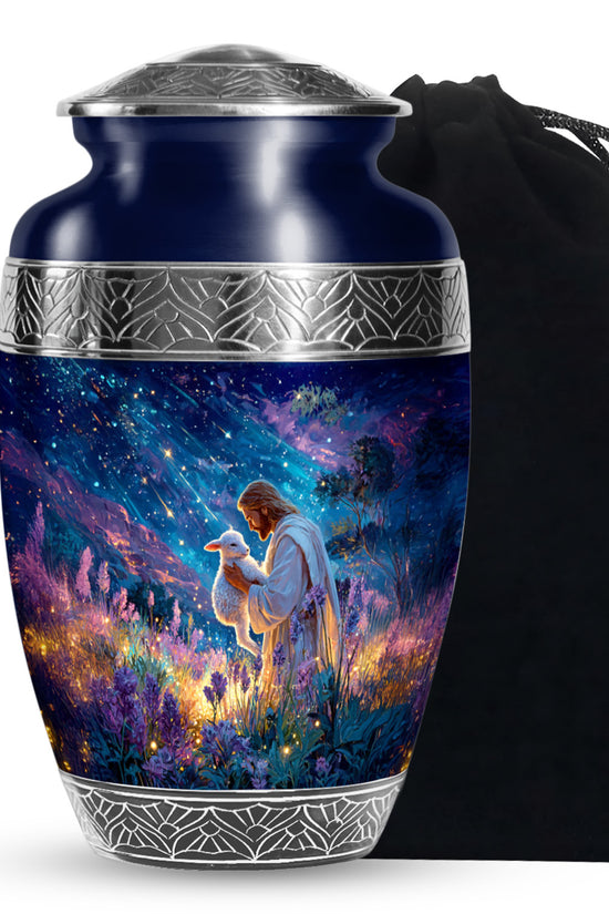 Spiritual Jesus Funeral Urn - Christian Memorial Urn For Loved Ones