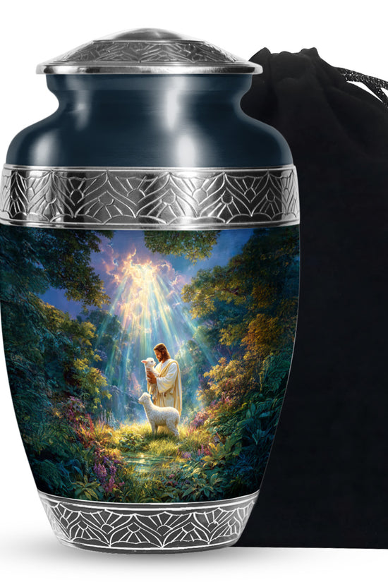 Jesus Cremation Urn - Heavenly Light Memorial Urn For Loved Ones