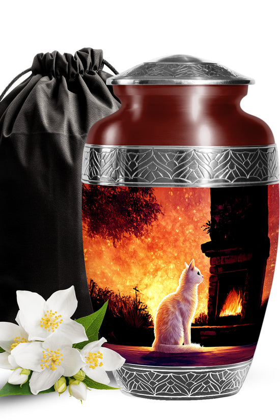 Cat Memorial Urn - Sunset Pet Memorial Urn For Ashes