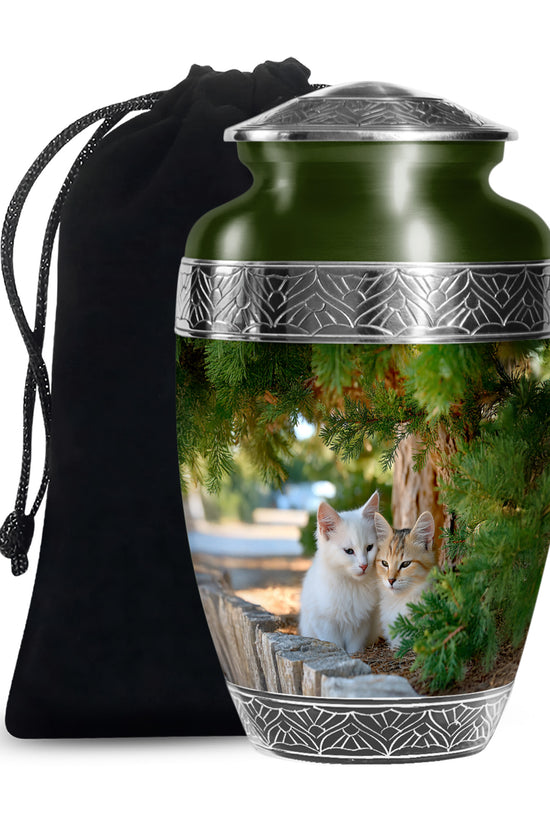 Cat Funeral Urn - Couple Cremation Urn For Pet Ashes
