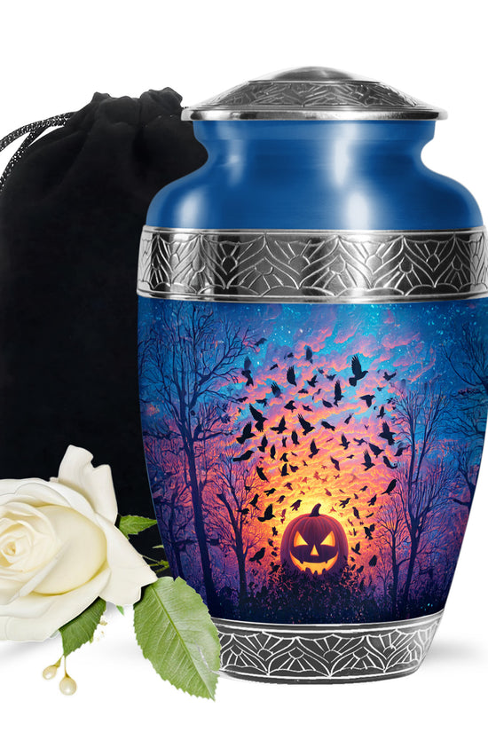 Halloween Theme Memorial Urn For Ashes - Decorative Halloween Cremation Urn