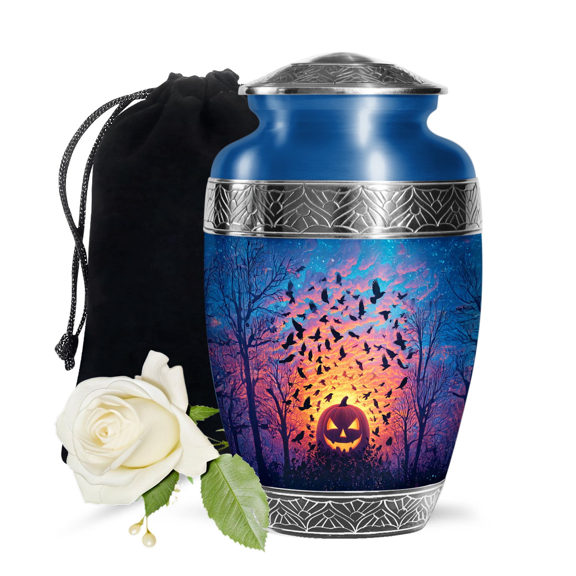 Halloween Theme Memorial Urn For Ashes - Decorative Halloween Cremation Urn