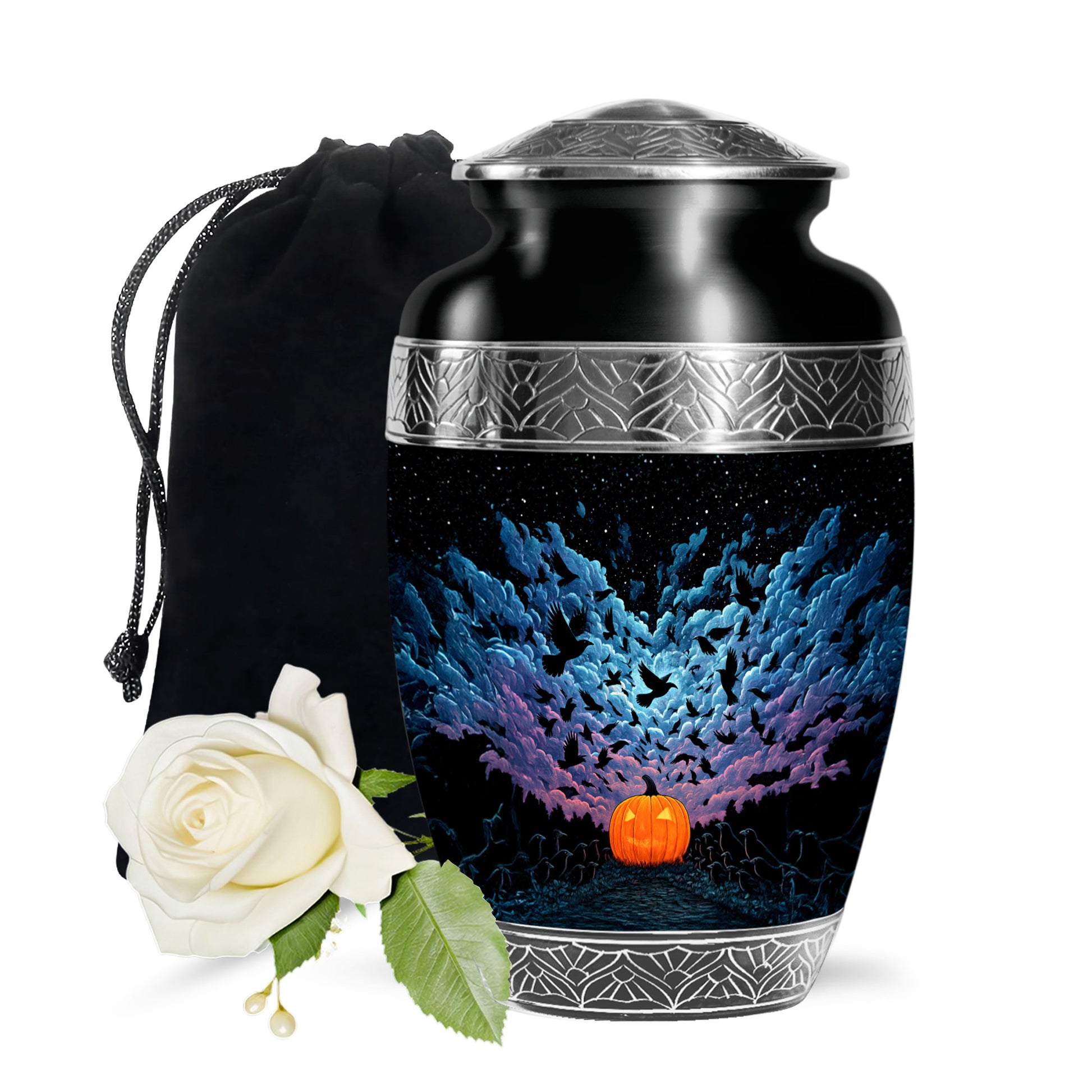 Artistic Halloween Funeral Urn - Cremation Urn For Male & Female Ashes