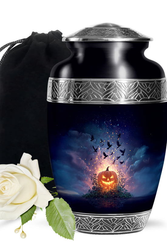 Halloween Crow Funeral Urn – Decorative Ashes Urn For Adult Ashes