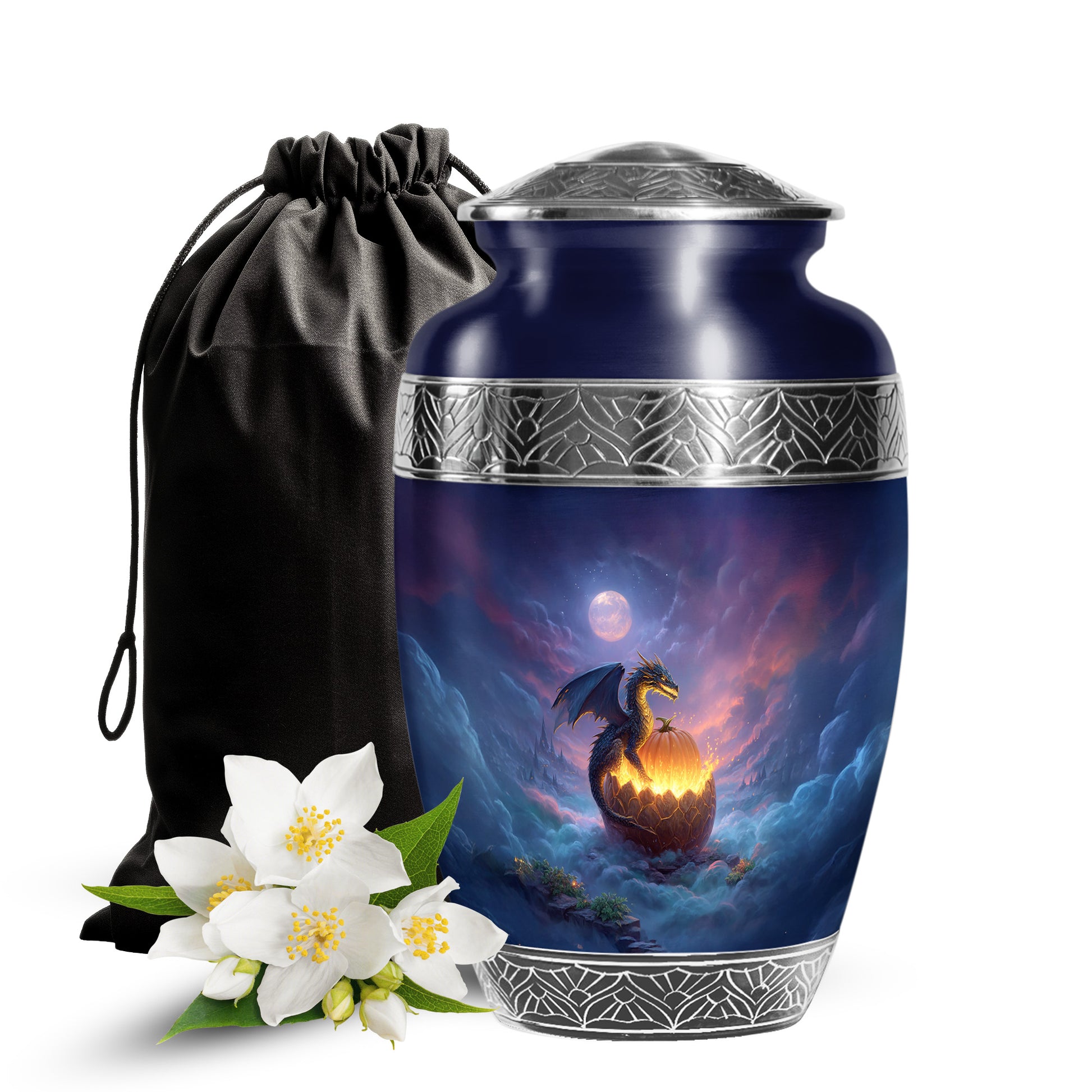 Mystic Dragon Memorial Urn - Halloween Theme Cremation Urn For Burial