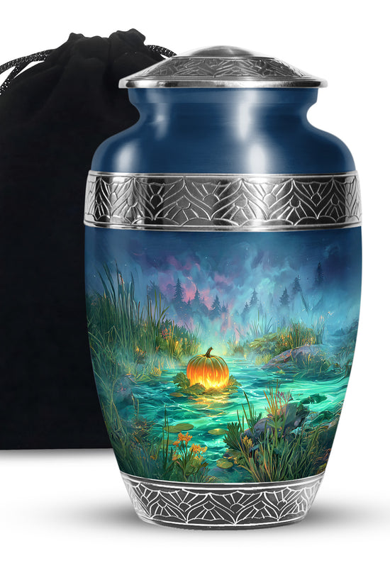 Magical Pumpkin Funeral Urn - Halloween Theme Cremation Urn For Ashes