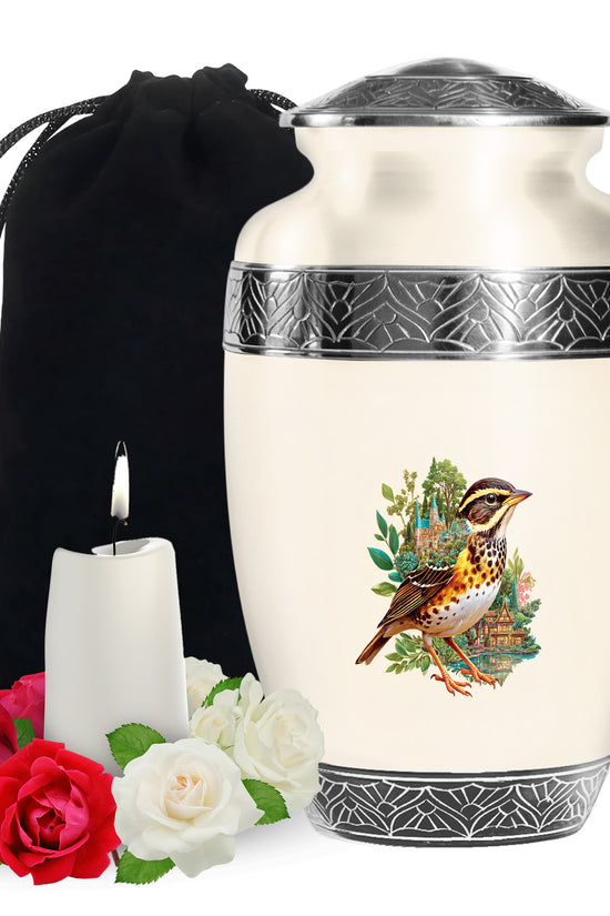 Nature Village Bird Urn - Artistic Funeral Urn for Dad & Mom