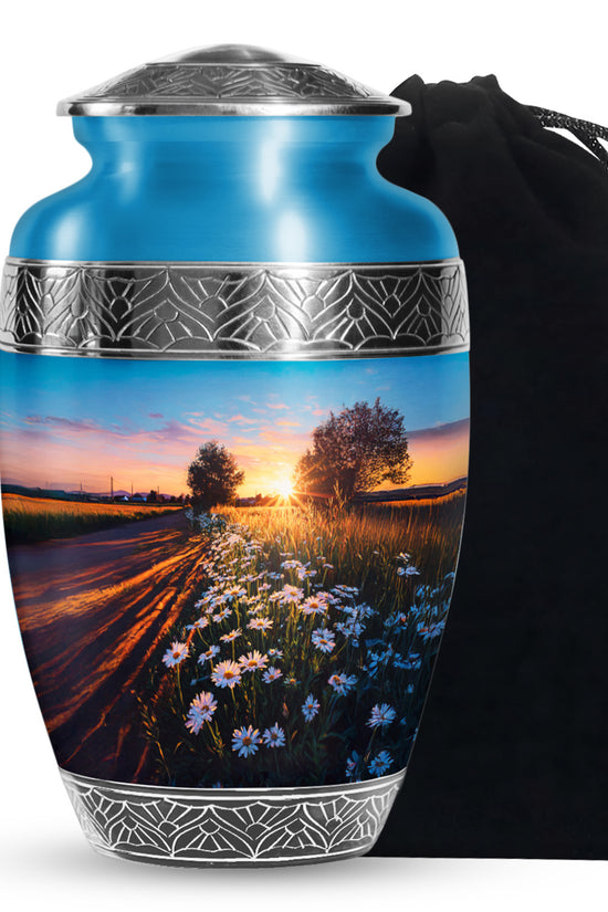 Scenic Daisy Memorial Urn - Sunset Memorial Urn For Human Ashes