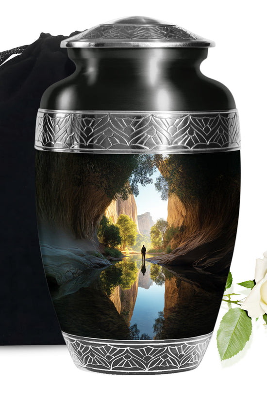 Fishing Cremation Urn For Ashes - Aluminium Memorial Urn For Adult