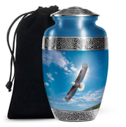 Eagle Theme Funeral Urn - Large Cremation Urn For Adult Ashes