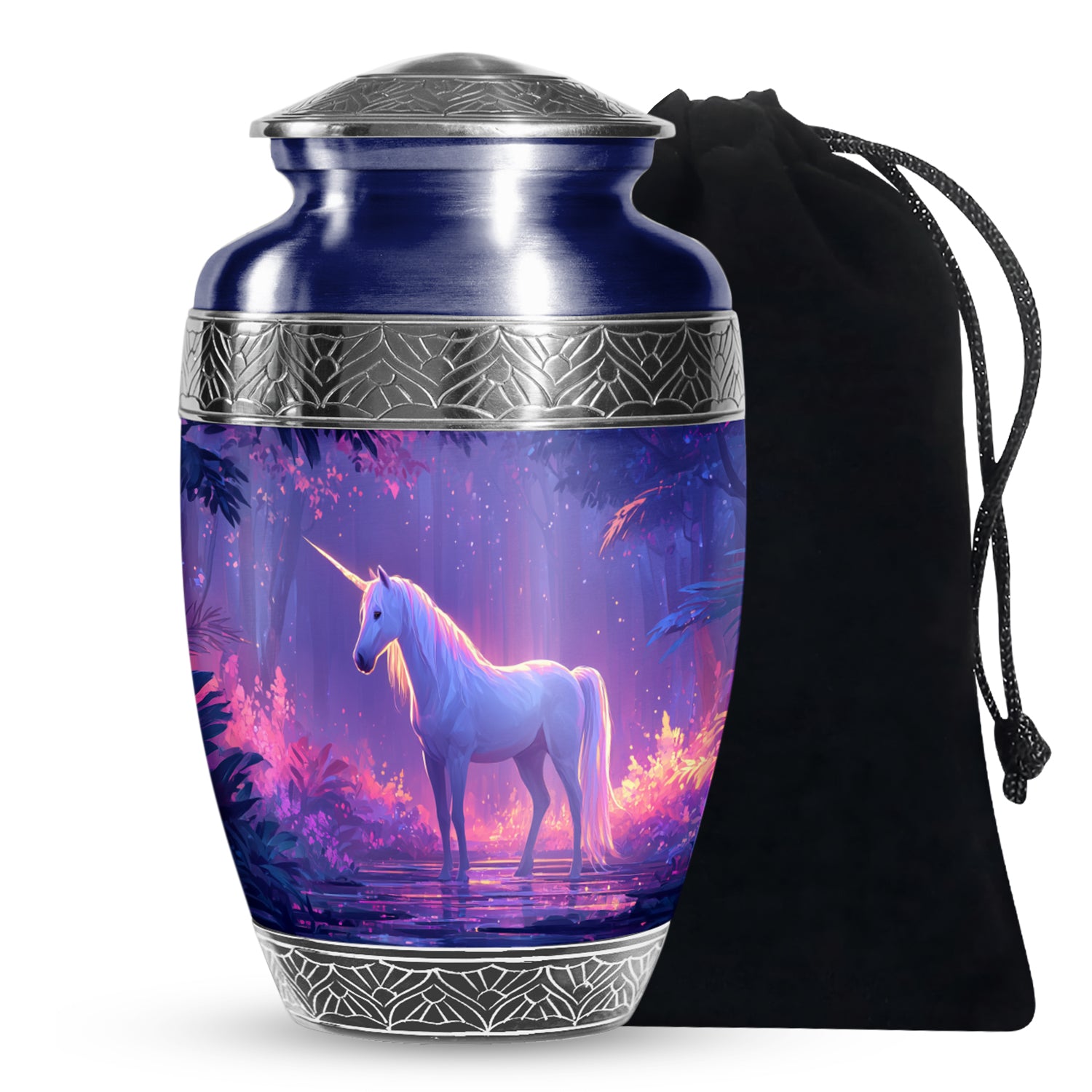 Beautiful Unicorn Cremation Urn - Large Funeral Urn For Human Ashes
