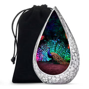 Peacock Bird Memorial Theme Urn - Beautiful Funeral Urn For Human Ashes