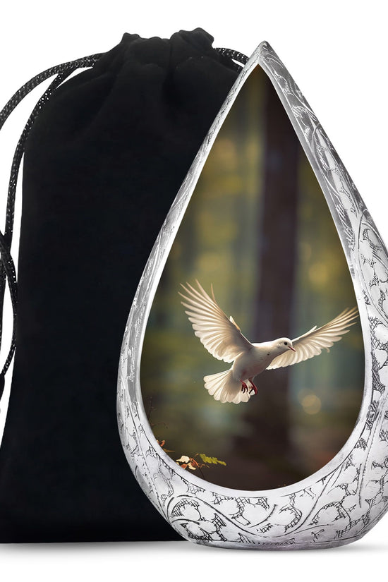 Dove Bird Funeral Urn - Large Memorial Urn For Male & Female