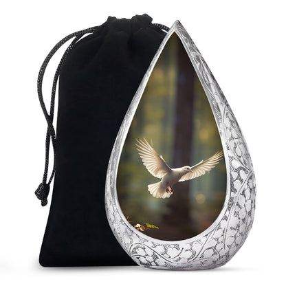 Dove Bird Funeral Urn - Large Memorial Urn For Male & Female