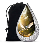 Dove Bird Tribute Cremation Urn - Aluminium Memorial Urn For Burial